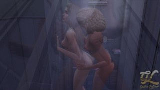 I Look at Her in the Shower To Fuck Me With Huge Plastic Cock - Golden Lesbians